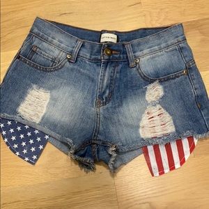 Fifty Street american flag shorts